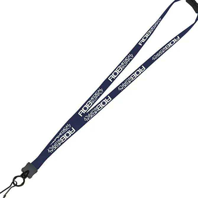 Lanyard with Neck Clasp - 5/8 inch - 32 inches - Metal Swivel Snap Hook - 24 hr