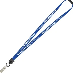 Lanyard with Neck Clasp - 5/8 inch - 32 inches - Snap with Metal Bulldog Clip