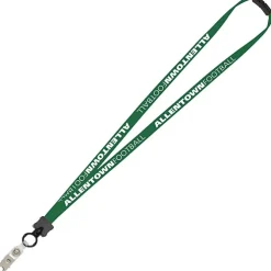 Lanyard with Neck Clasp - 5/8 inch - 32 inches - Snap with Metal Bulldog Clip