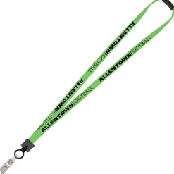 Lanyard with Neck Clasp - 5/8 inch - 32 inches - Snap with Metal Bulldog Clip