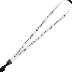 Lanyard with Neck Clasp - 5/8 inch - 32 inches - Large Metal Bulldog Clip