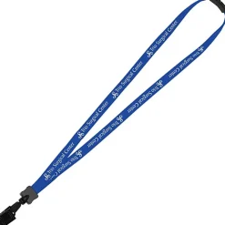 Lanyard with Neck Clasp - 5/8 inch - 32 inches - Large Metal Bulldog Clip
