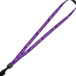 Lanyard with Neck Clasp - 5/8 inch - 32 inches - Large Metal Bulldog Clip