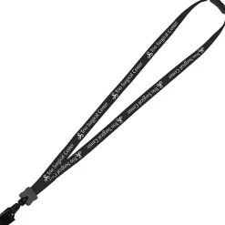 Lanyard with Neck Clasp - 5/8 inch - 32 inches - Large Metal Bulldog Clip - 24 hr