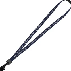 Lanyard with Neck Clasp - 5/8 inch - 32 inches - Large Metal Bulldog Clip - 24 hr