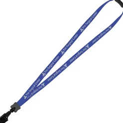 Lanyard with Neck Clasp - 5/8 inch - 32 inches - Large Metal Bulldog Clip - 24 hr