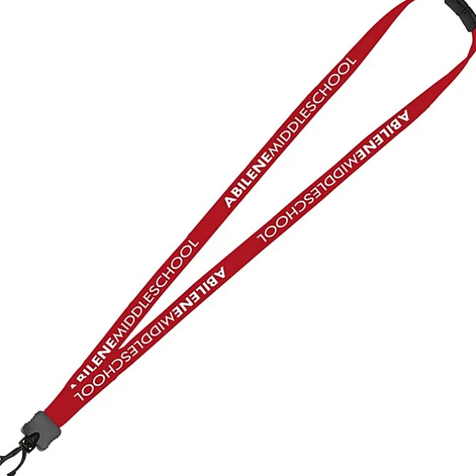 Lanyard with Neck Clasp - 5/8 inch - 32 inches - Plastic Swivel Snap Hook - 24 hr