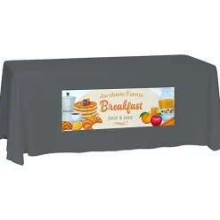 Laser Edge Closed-Back Table Throw - 6 feet