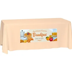 Laser Edge Closed-Back Table Throw - 6 feet