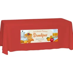 Laser Edge Closed-Back Table Throw - 6 feet
