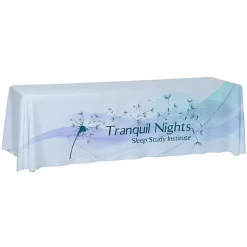 Laser Edge Closed-Back Table Throw - 8 feet - Full Color