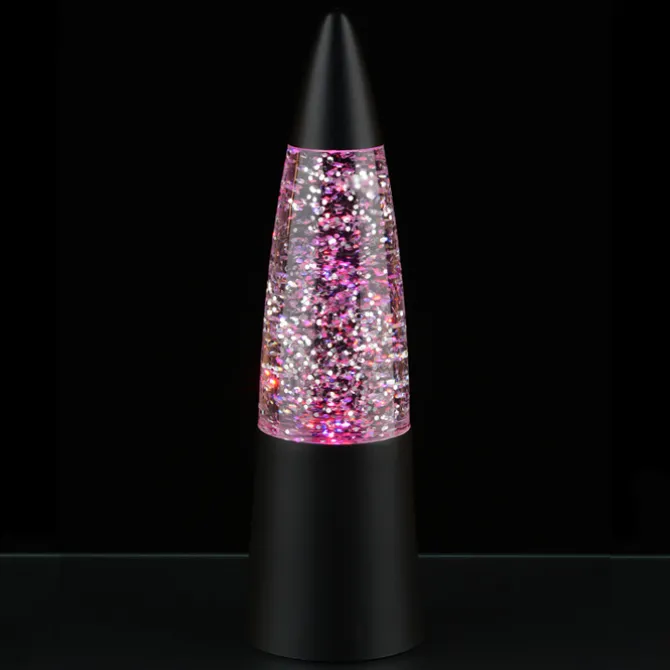 LED Glitter Rocket Lamp