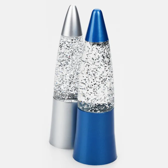 LED Glitter Rocket Lamp