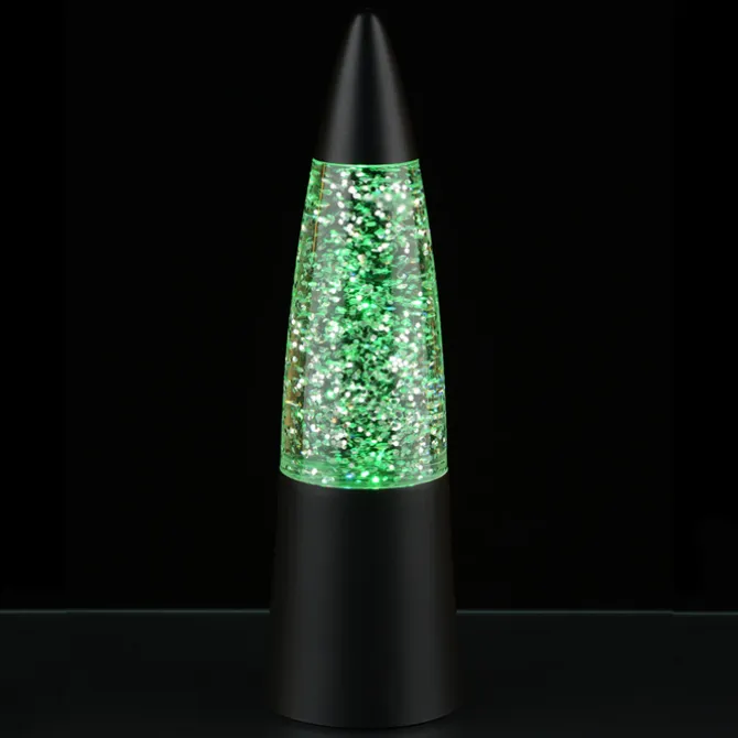LED Glitter Rocket Lamp