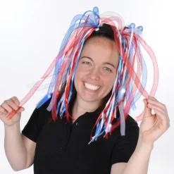 LED Noodle Headband - Red, White & Blue