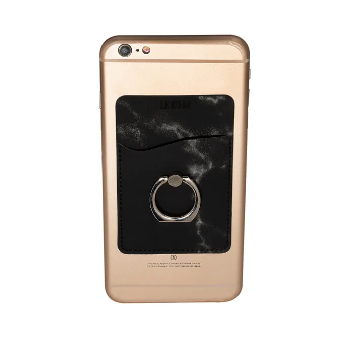 Leeman Marble Smartphone Wallet with Ring Phone Stand