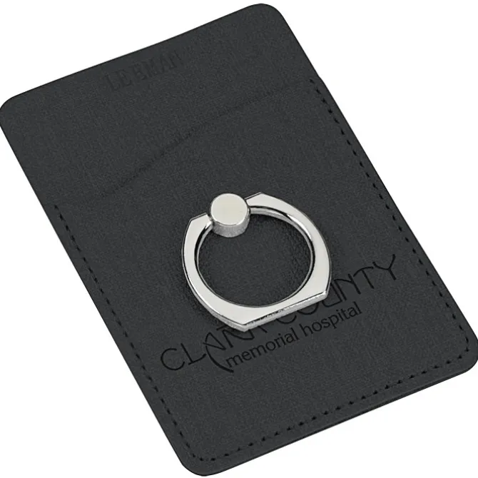 Leeman RFID Smartphone Wallet with Ring Phone Stand