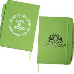 Life is Good TaskRight Afton Notebook with Pen - Love