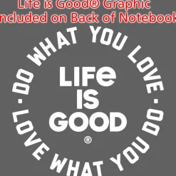 Life is Good TaskRight Afton Notebook with Pen - Love