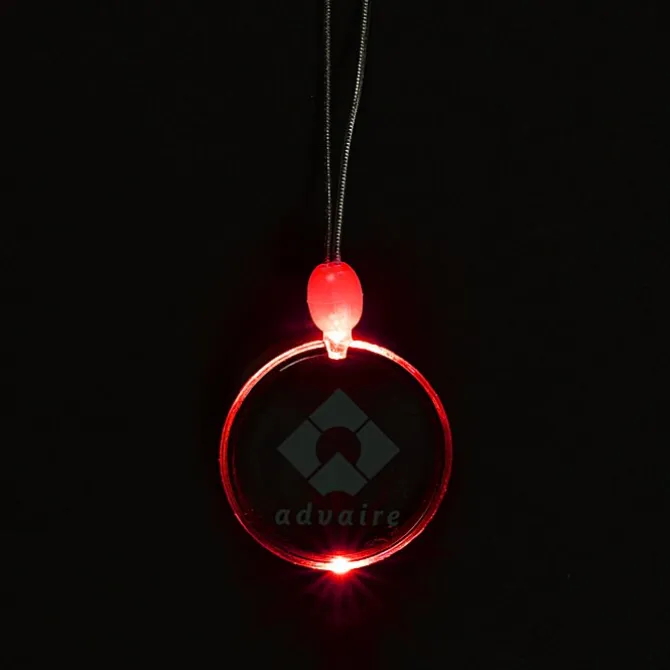 Light-Up Pendant Necklace - Circle