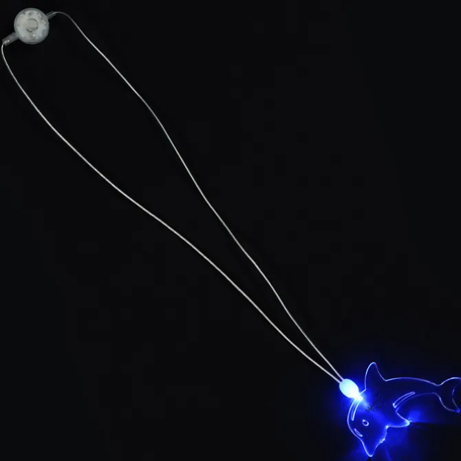 Light-Up Pendant Necklace - Dolphin