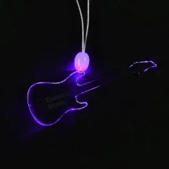 Light-Up Pendant Necklace - Guitar