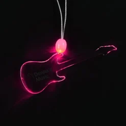 Light-Up Pendant Necklace - Guitar