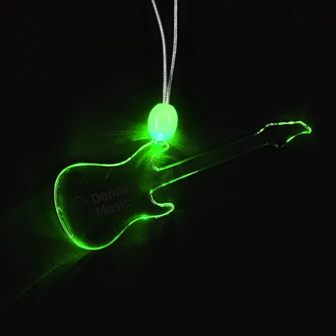Light-Up Pendant Necklace - Guitar