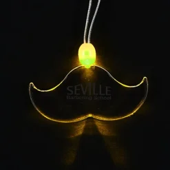 Light-Up Pendant Necklace - Mustache