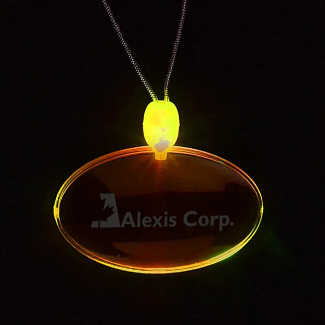 Light-Up Pendant Necklace - Oval
