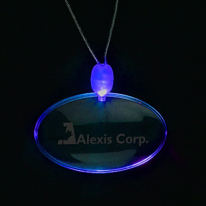 Light-Up Pendant Necklace - Oval