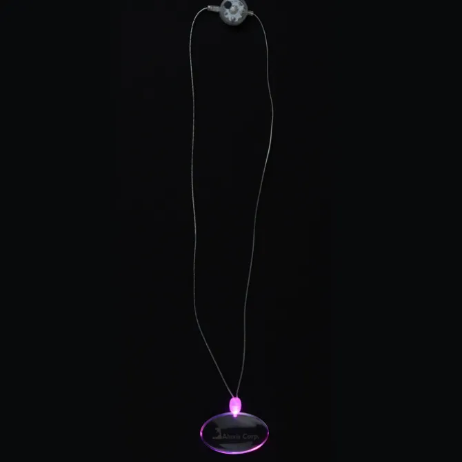 Light-Up Pendant Necklace - Oval