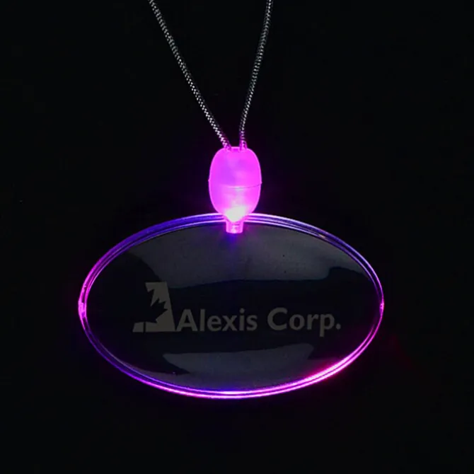 Light-Up Pendant Necklace - Oval