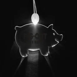 Light-Up Pendant Necklace - Pig