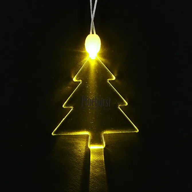 Light-Up Pendant Necklace - Pine Tree