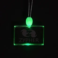 Light-Up Pendant Necklace - Rectangle