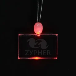 Light-Up Pendant Necklace - Rectangle