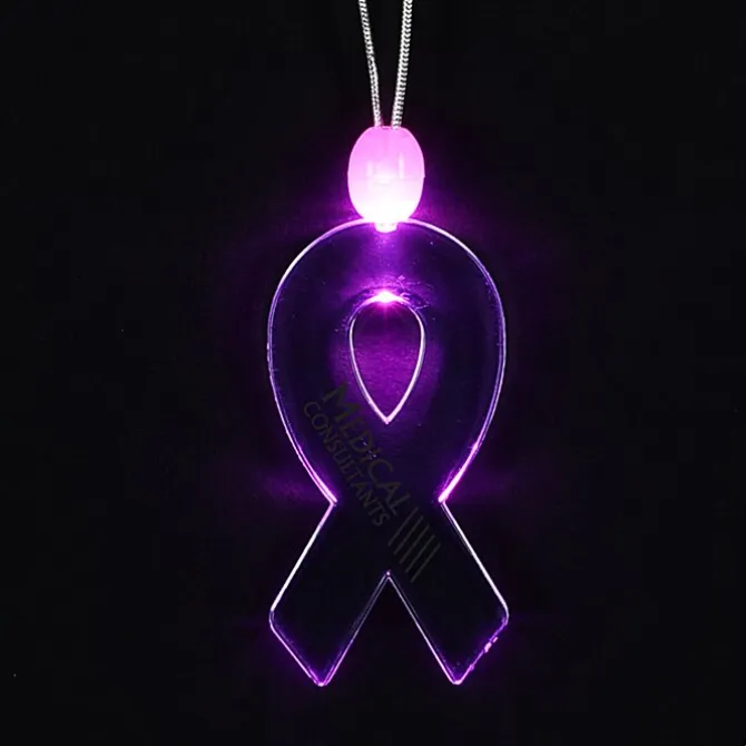 Light-Up Pendant Necklace - Ribbon