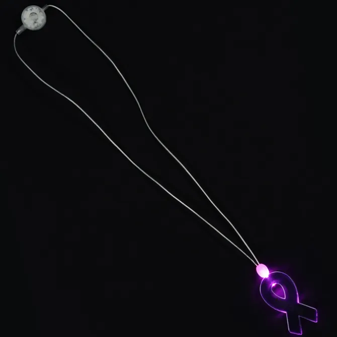 Light-Up Pendant Necklace - Ribbon