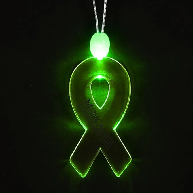 Light-Up Pendant Necklace - Ribbon