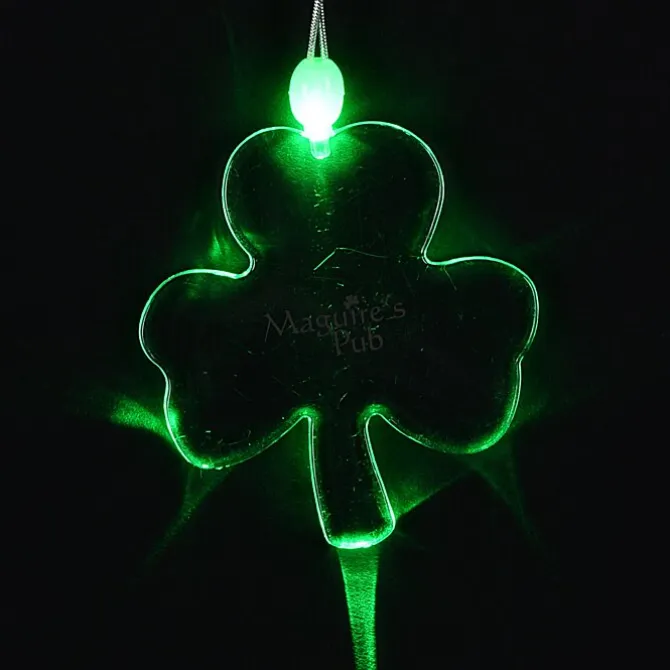 Light-Up Pendant Necklace - Shamrock