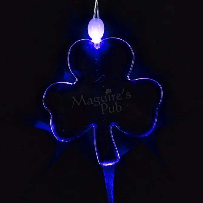 Light-Up Pendant Necklace - Shamrock
