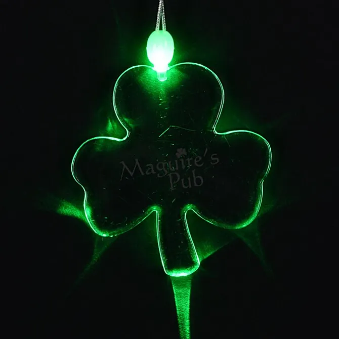 Light-Up Pendant Necklace - Shamrock