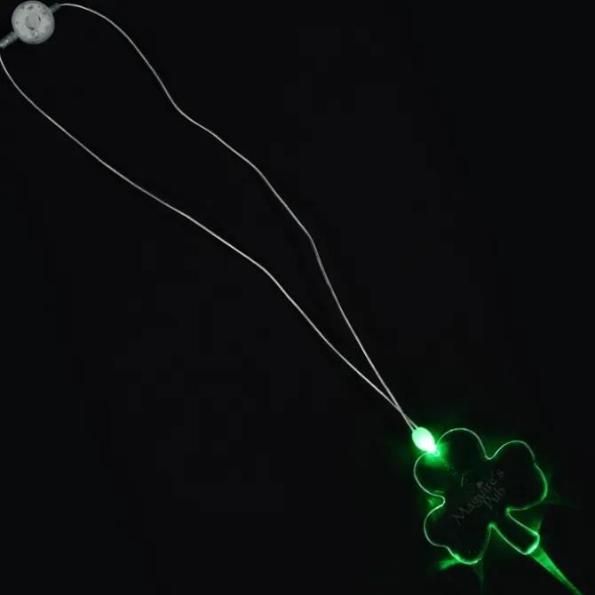 Light-Up Pendant Necklace - Shamrock