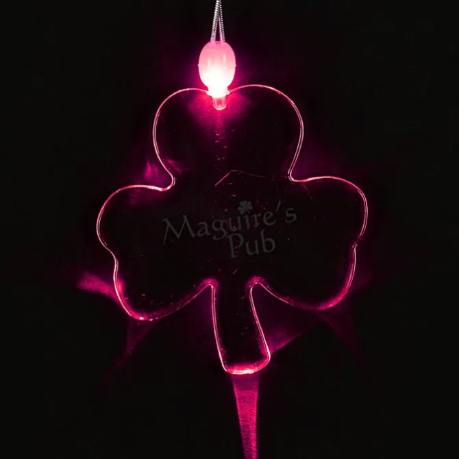 Light-Up Pendant Necklace - Shamrock