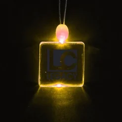 Light-Up Pendant Necklace - Square