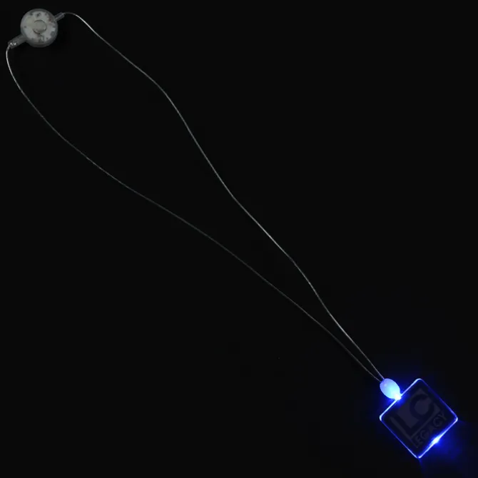 Light-Up Pendant Necklace - Square
