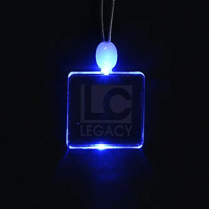 Light-Up Pendant Necklace - Square