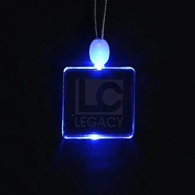 Light-Up Pendant Necklace - Square