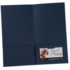 Linen Paper Two-Pocket Mini Folder - 9 1/2 inches x 5 inches